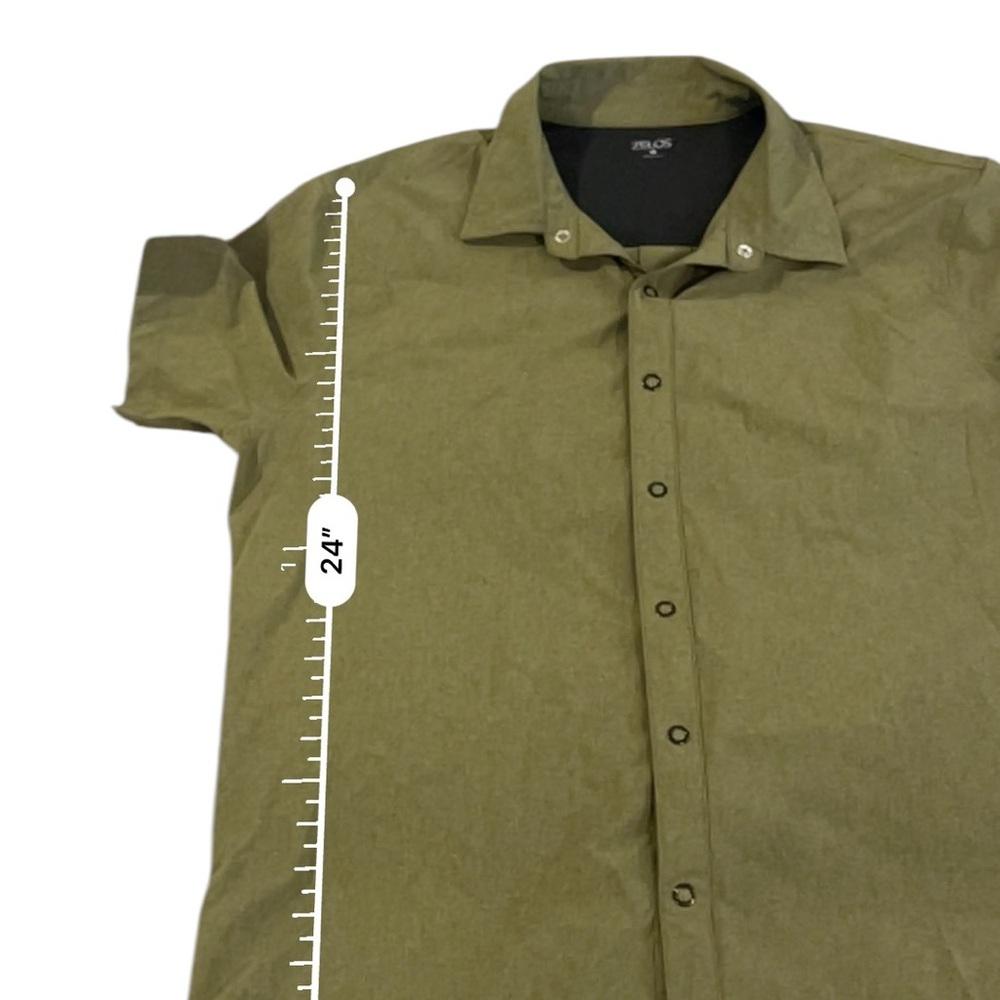 Zelos Men’s Green Snap Button Shirt – Size M - Picture 8 of 8